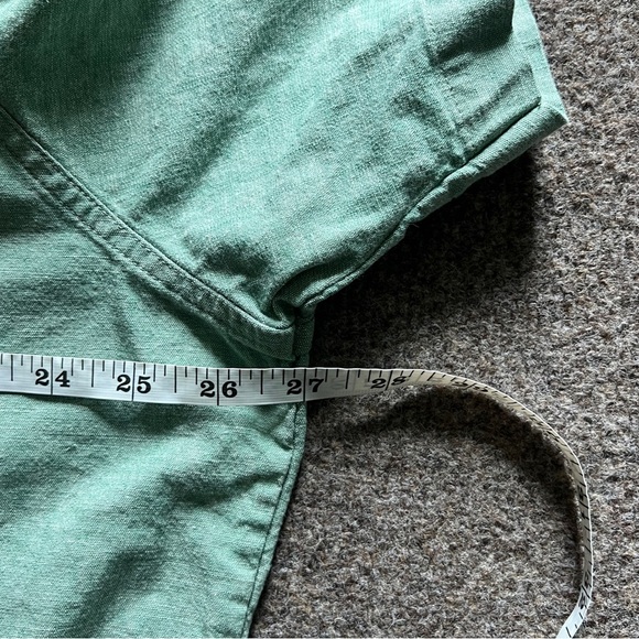 LL Bean Green Short Sleeve Button Down Shirt Mens XL Traditional Fit Casual Top - Picture 11 of 12